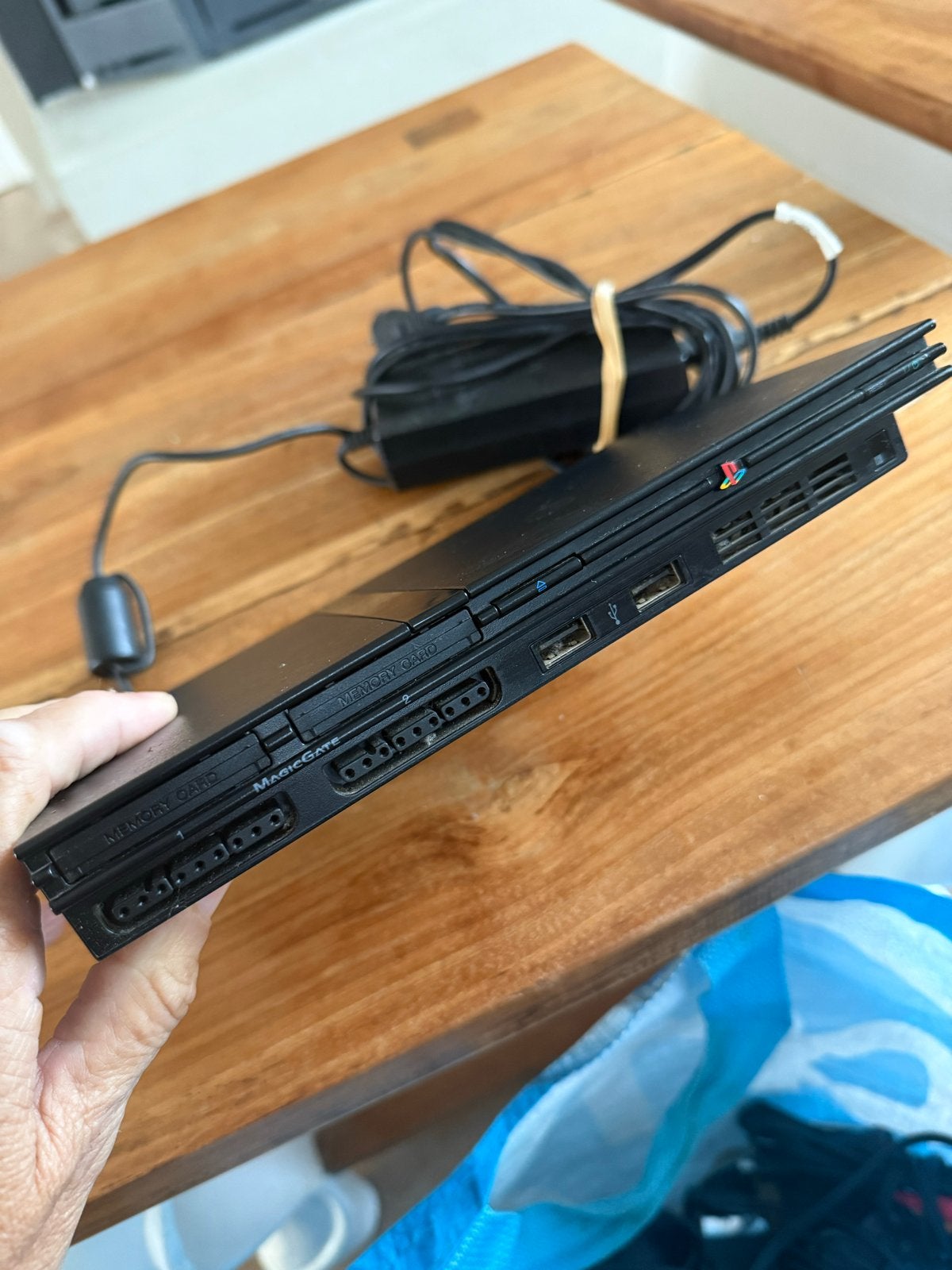 Sony PlayStation 2 Slim - Zwart (Zonder controllers), Gebruikt, Zwart, Ophalen of Verzenden, Zonder controller