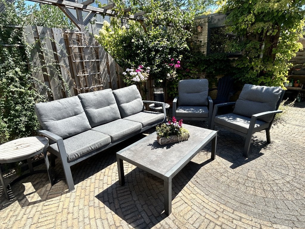 loungeset Hartmann, Tuin en Terras, Ophalen, 5 zitplaatsen, Gebruikt, Aluminium