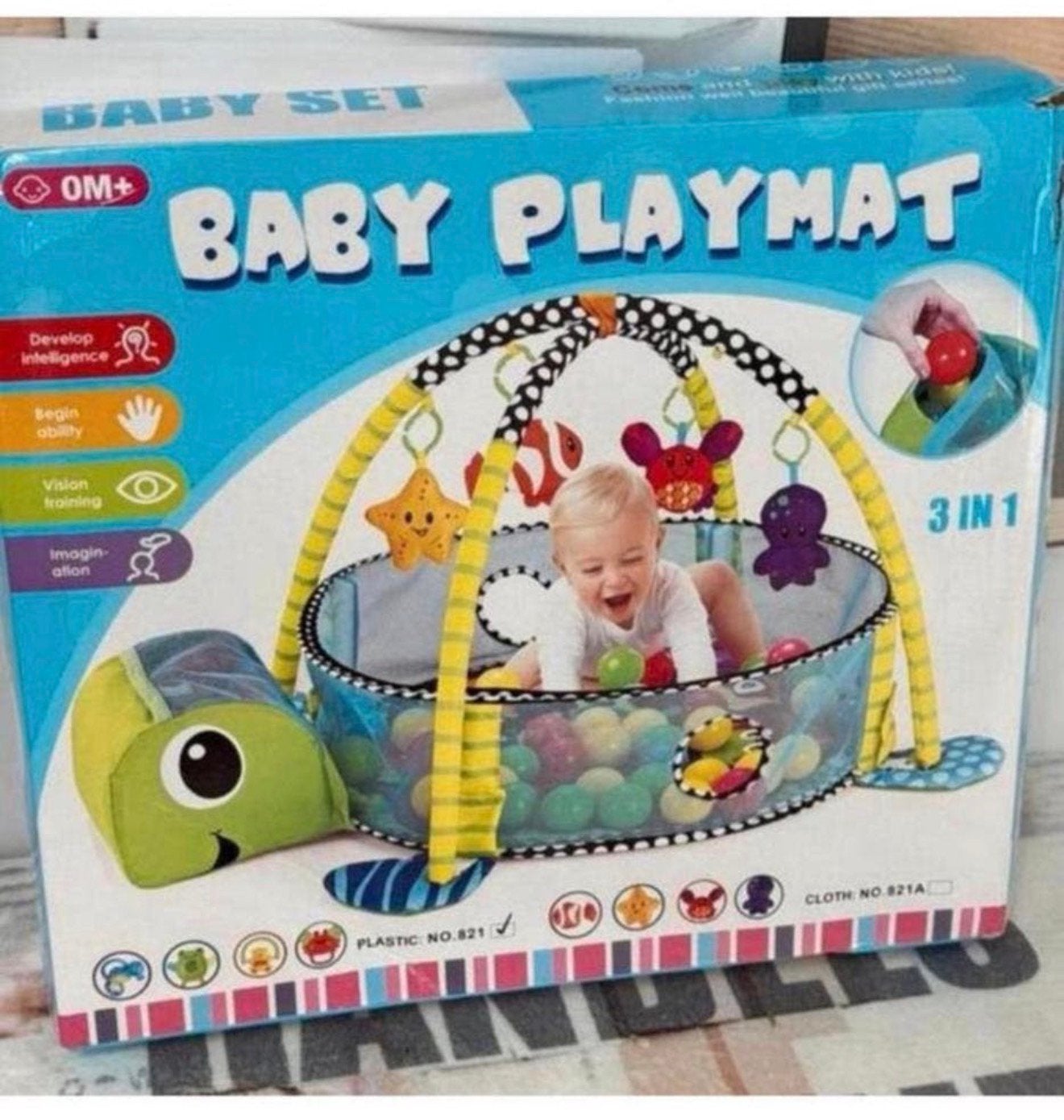 Baby Peuter Kleuter Speelmat - 3 in 1 Speelkleed Ballenbak, P, P, P, Nieuw