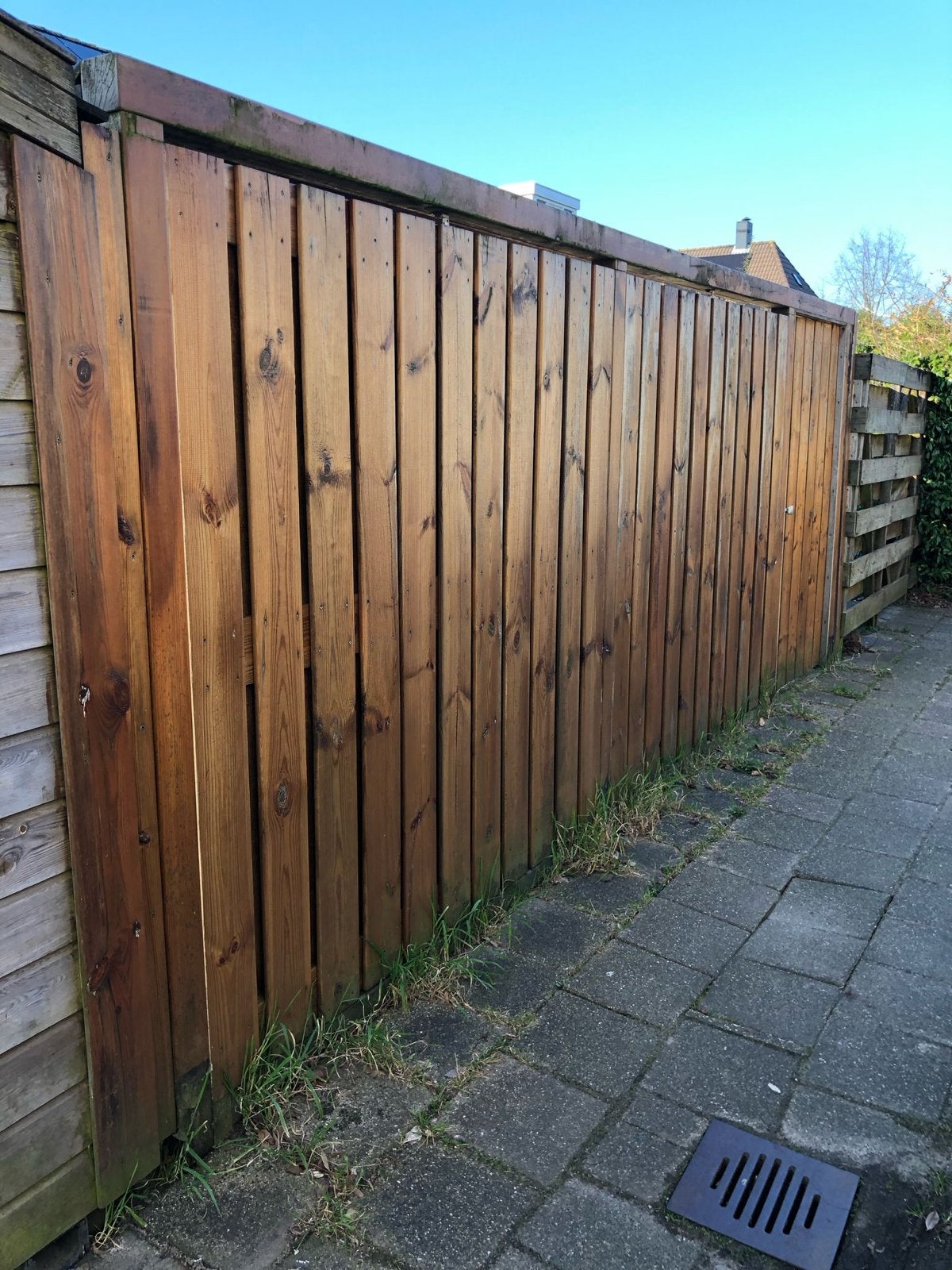 Schutting kant en klaar gebeits 180x180 met RVS schroeven, Minder dan 3 meter, Ophalen of Verzenden, Hout, 1 tot 2 meter