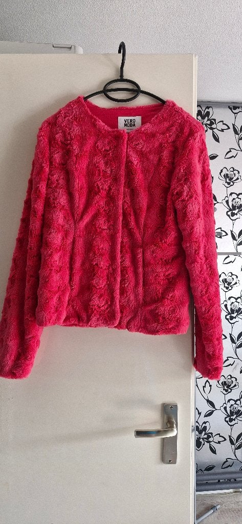 Roze Vero Moda teddy jasje, Maat 38/40 (M), Vero Moda, Ophalen of Verzenden, Zo goed als nieuw