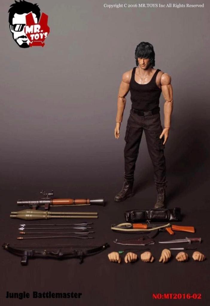 1/6 figuur van Rambo - Sylvester Stallone - Mr. Toys - nieuw, Ophalen of Verzenden, Zo goed als nieuw, Actiefiguur of Pop