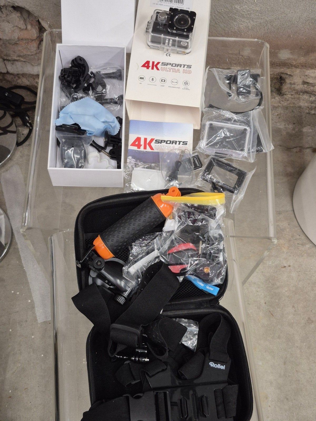 Complete Action Camera 4K XXL Set (Rollei & AT-45), Ophalen, Gebruikt, Rollei