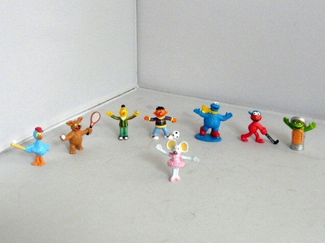 Sesamstraat # serie 4 - minifiguurtjes compleet (8x), Ophalen of Verzenden, Zo goed als nieuw
