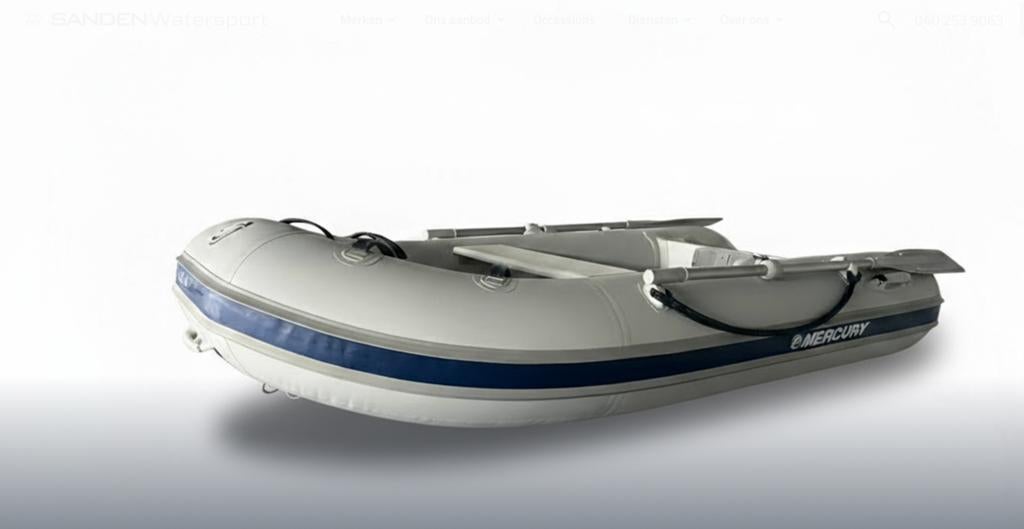 Te koop Rib rubberboot, Watersport en Boten, Rubberboten, Peddels, Zo goed als nieuw, Mercury, Ophalen