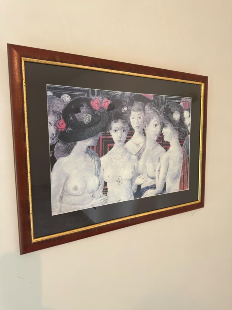 Paul Delvaux, murmures 5-7-79, Ophalen of Verzenden, Zo goed als nieuw, Schilderij, 75 cm of meer