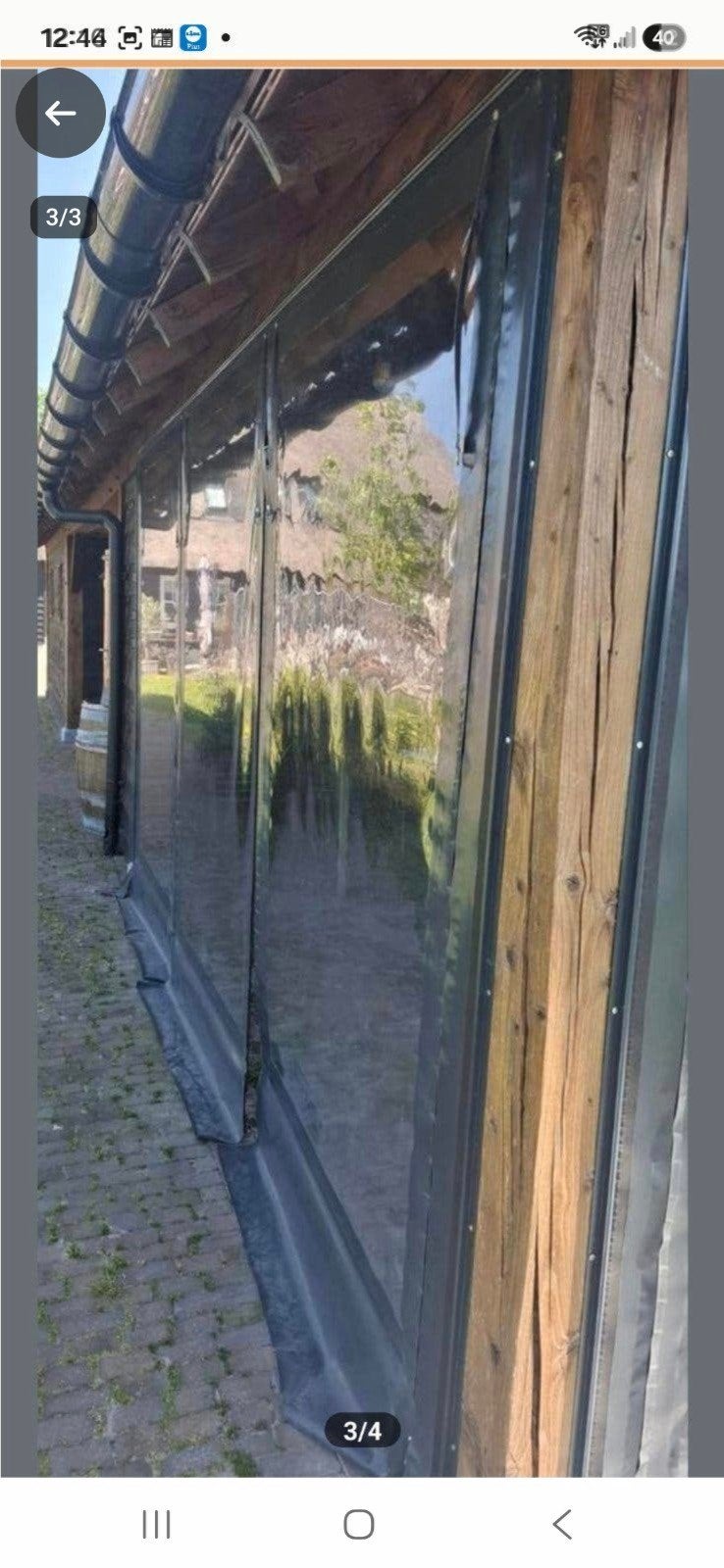 Transparante zeilen voor overkapping of veranda, Ophalen, Zo goed als nieuw, Veranda