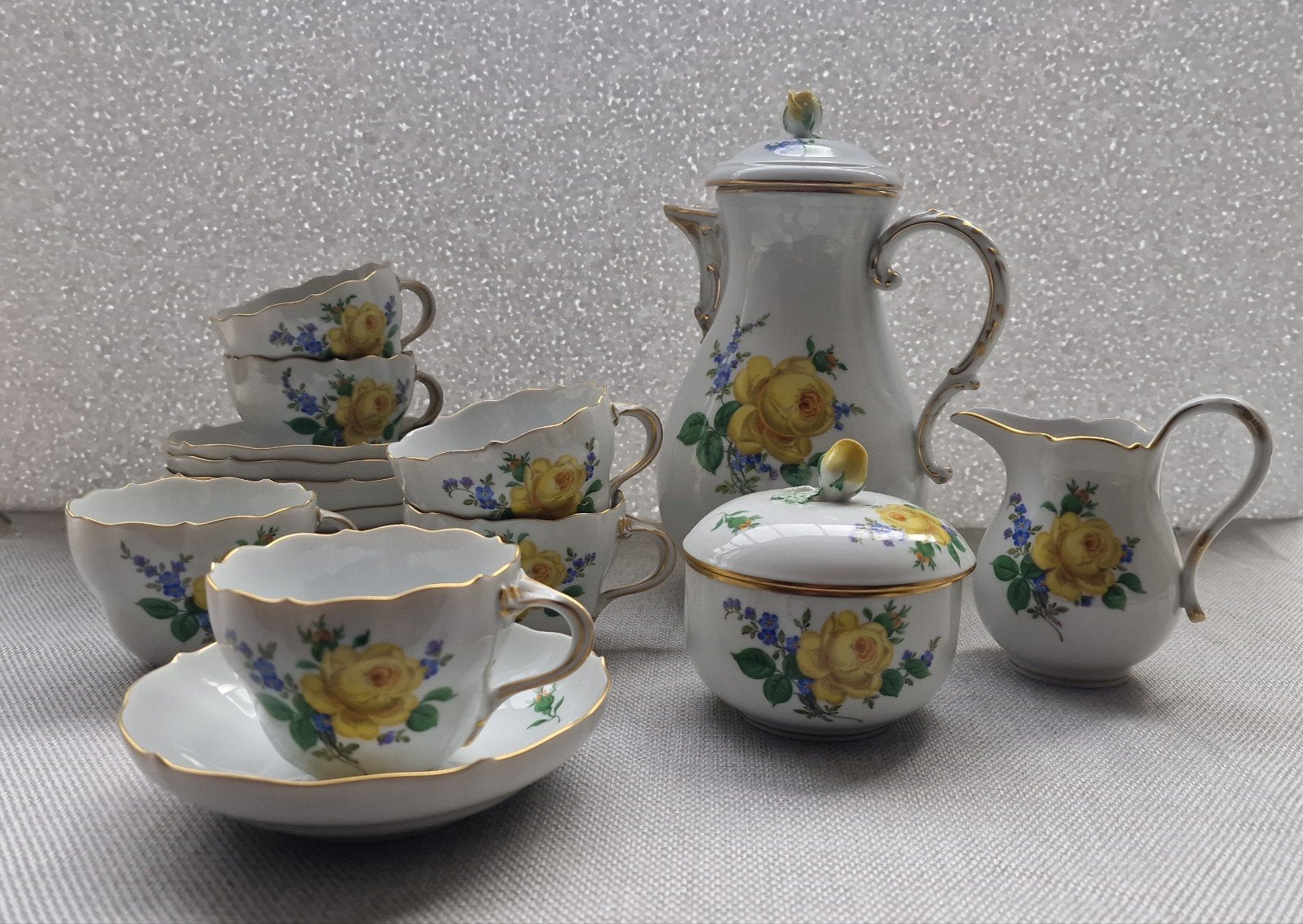 Origineel Meissen 15-delig servies Porselein, Ophalen of Verzenden