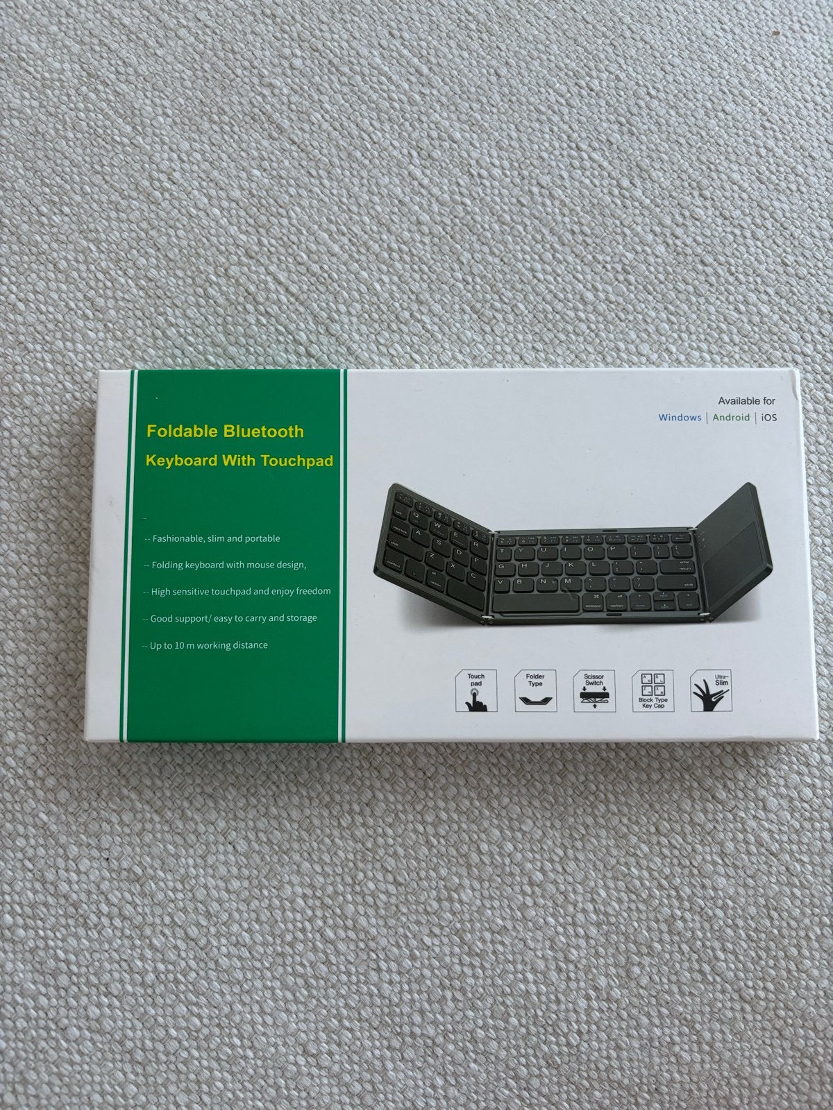 Opvouwbaar Bluetooth Toetsenbord met Touchpad - Nieuw, Opvouwbaar, Nieuw, Ophalen of Verzenden, Draadloos