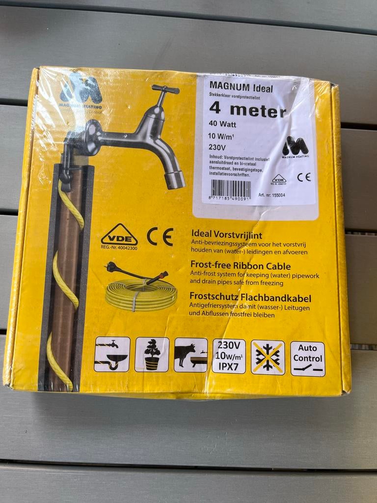 2x Nieuw Vorstkabel Magnum Ideal 4 mtr - Vorstvrijlint, Ophalen of Verzenden, Nieuw, Kabel of Snoer