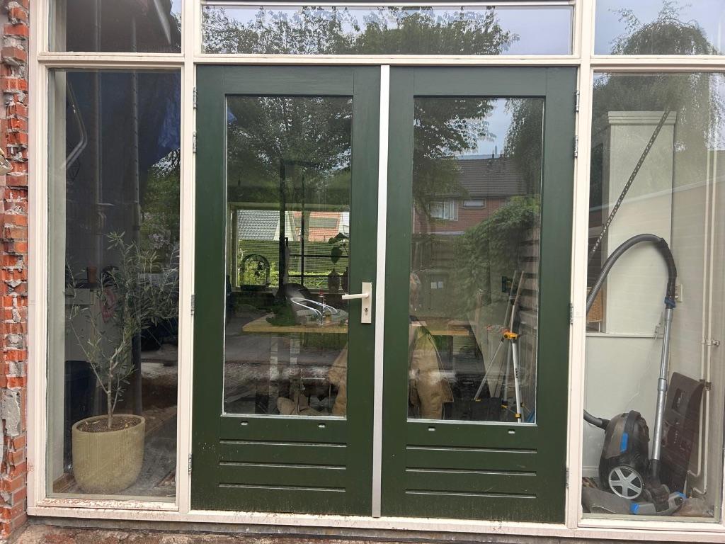 Dubbele buitendeuren HR glas, Ophalen, Gebruikt, 80 tot 100 cm, Buitendeur