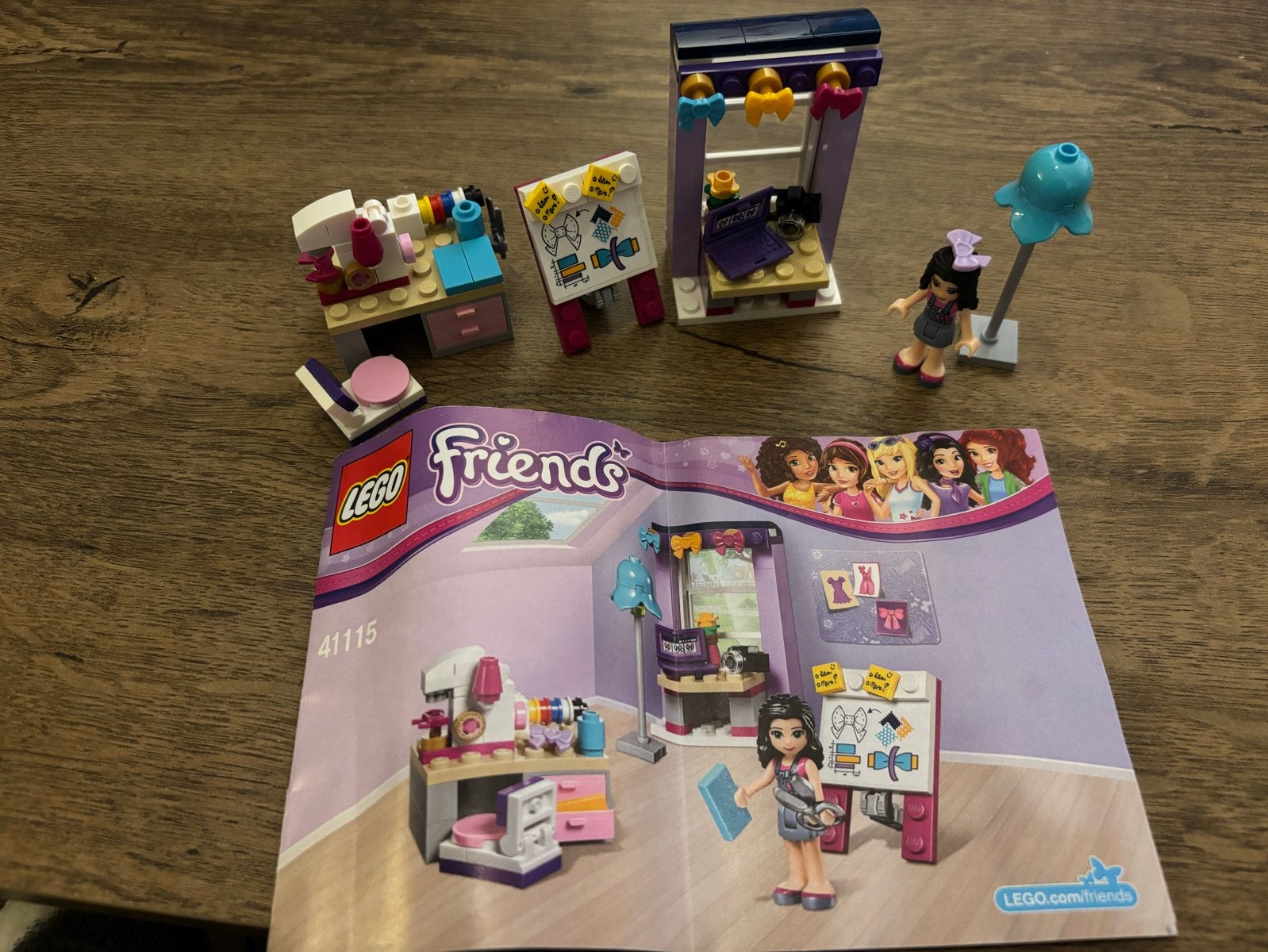Lego Friends 41115 Emma's Creatieve Werkplaats compleet, Lego, Friends, Ophalen of Verzenden, Zo goed als nieuw