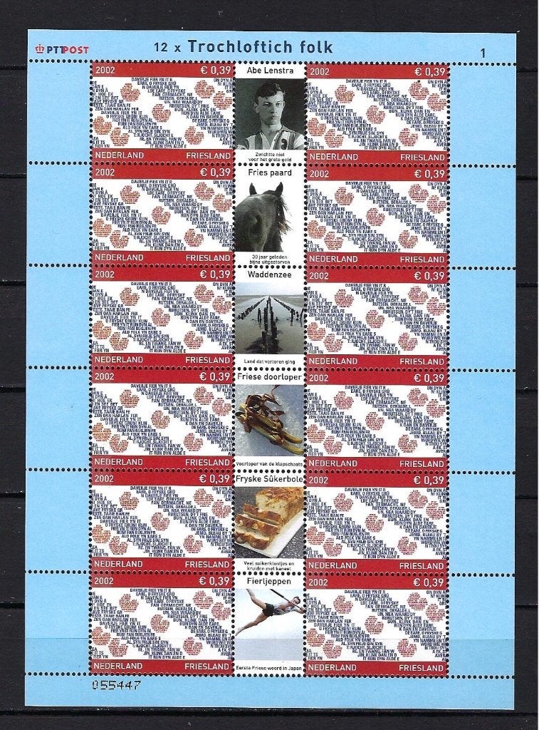 NVPH V2065 Provincie Friesland + PLAATFOUT MAST PM1 TAB, Ophalen of Verzenden, Na 1940, Postfris