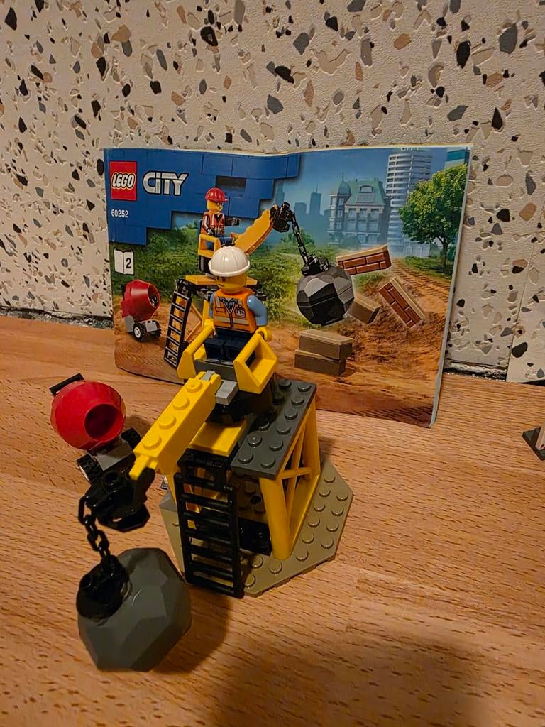 LEGO City 60252 - Sloopkraan (compleet + boekje), Ophalen, Inclusief minifiguren, City, Lego