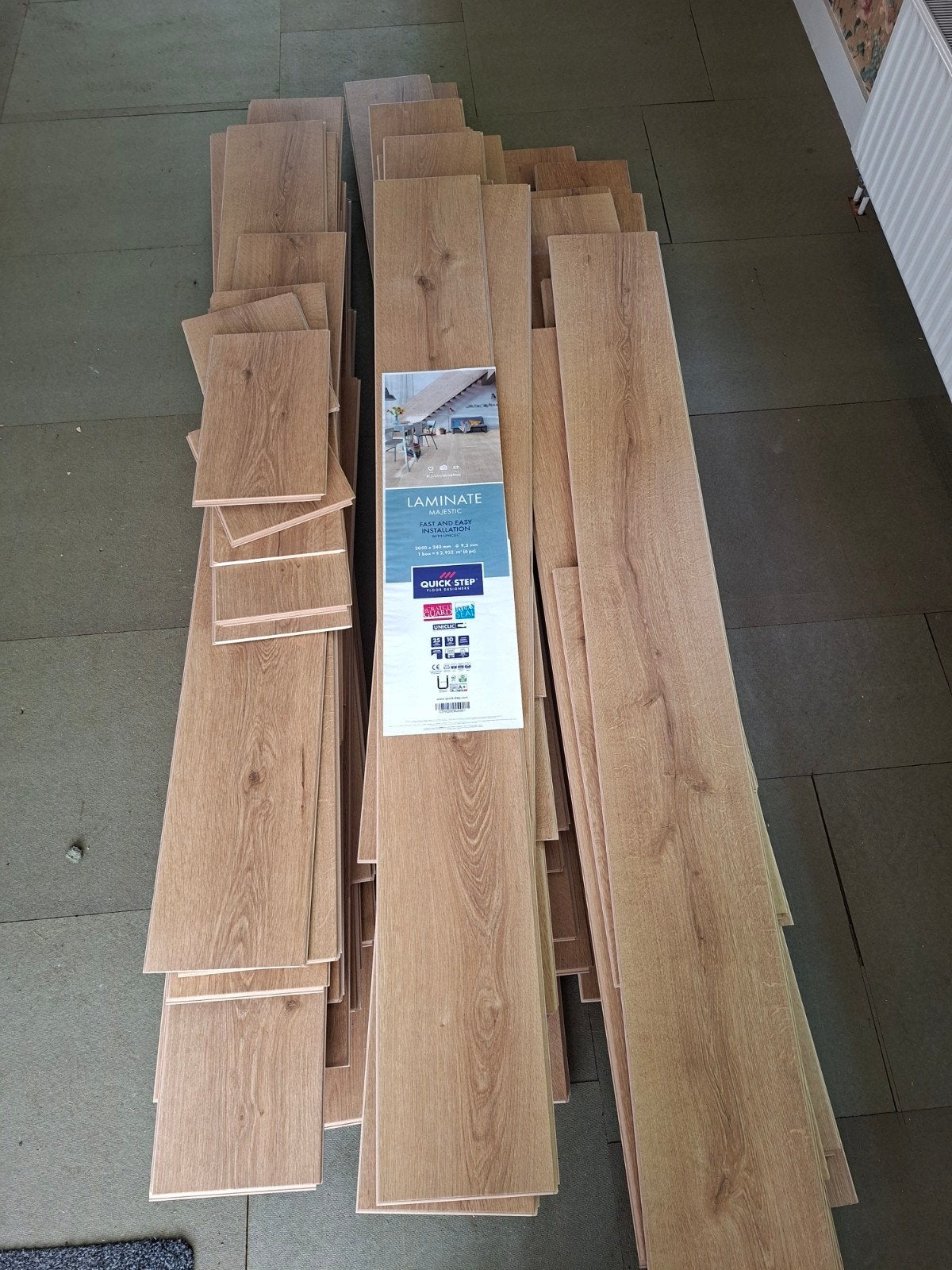 Laminaatvloer, zo goed als nieuw, ca. 35m2, Ophalen, 50 tot 150 cm, Zo goed als nieuw, 10 m² of meer