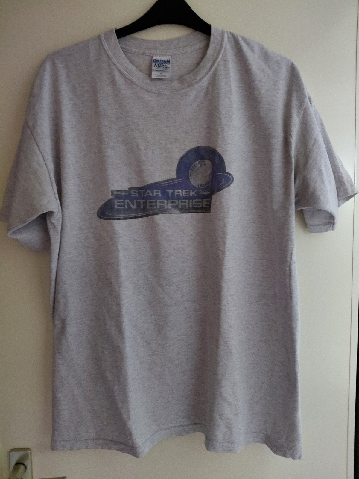 Grijs Star Trek Enterprise T-shirt maat XL gedragen, Maat 46/48 (XL) of groter, Ophalen of Verzenden, Korte mouw, Grijs