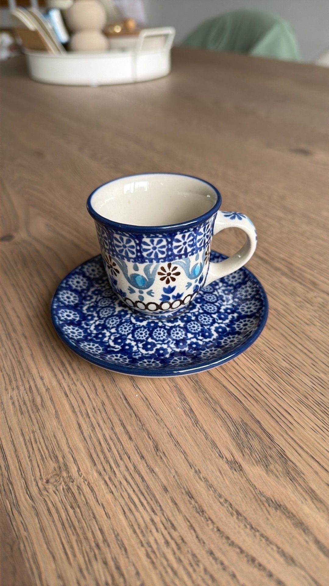 Bunzlau Castle espresso kop en schotel, Ophalen of Verzenden, Zo goed als nieuw, Overige stijlen, Kop(pen) en/of Schotel(s)