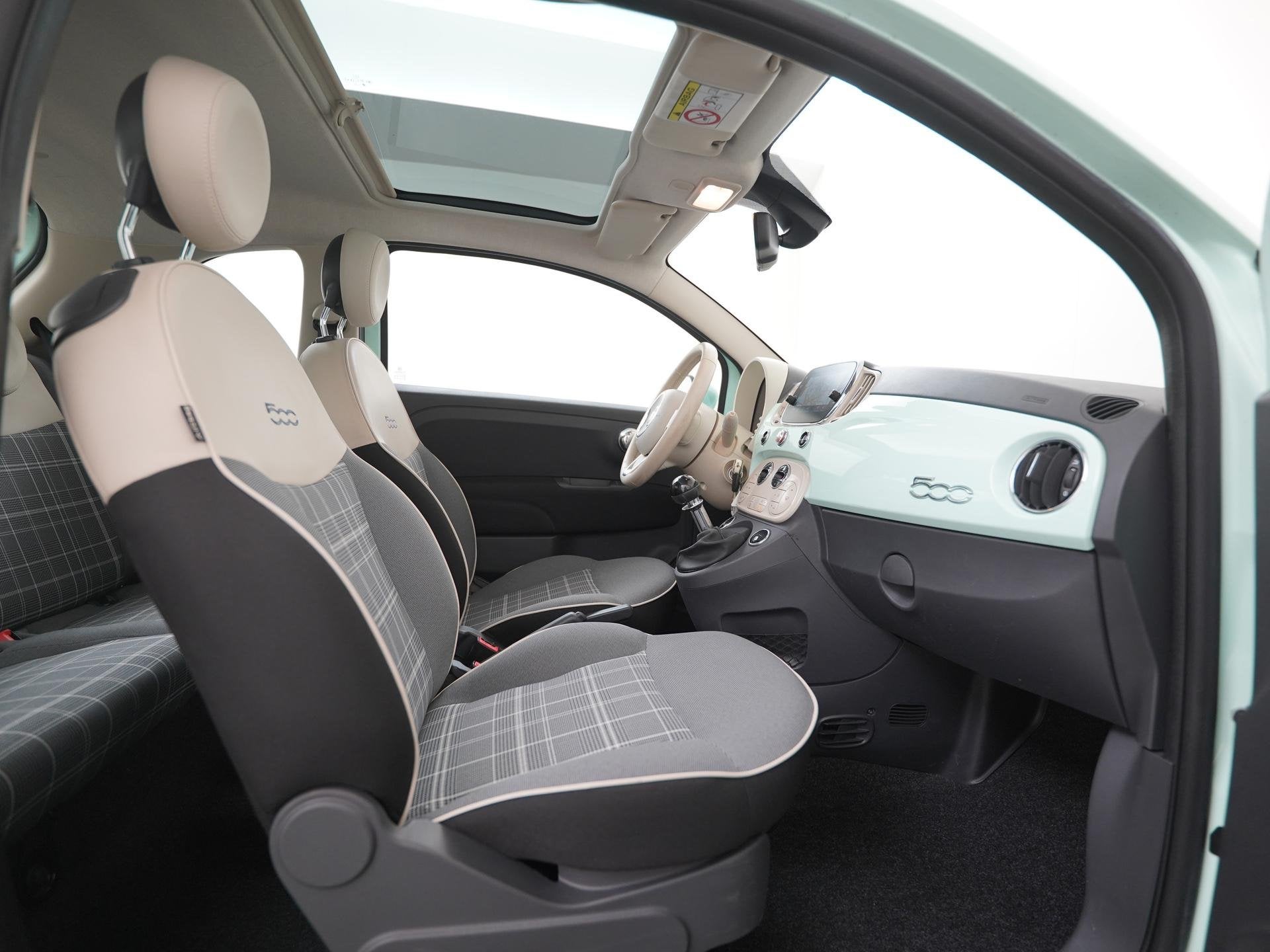 Fiat 500 1.2 Lounge | Panoramadak | Navigatie | Zondag Open!, Voorwielaandrijving, 12 maanden, Stof, 4 cilinders