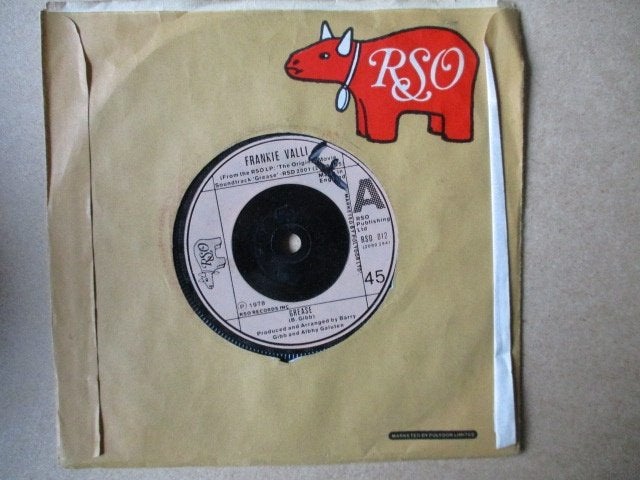 s5142 frankie valli - grease, Ophalen, Gebruikt, 7 inch, Overige genres