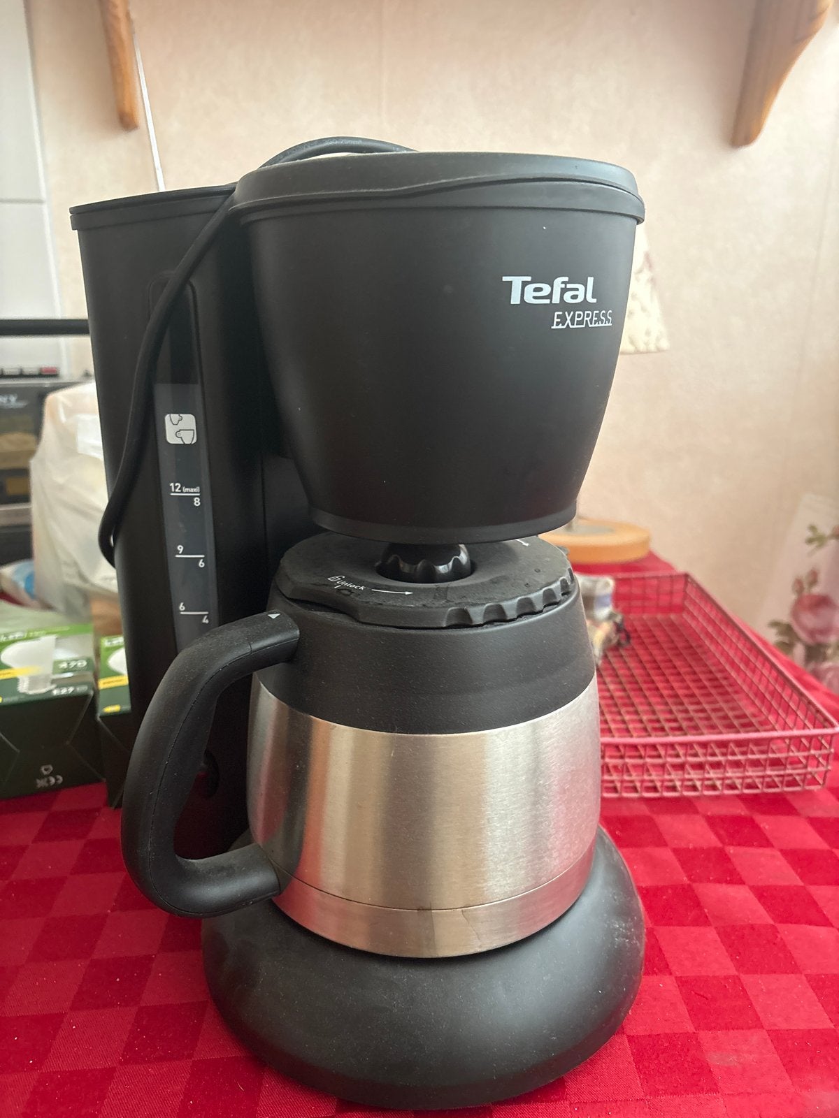 Tefal Express Koffiezetapparaat met Thermoskan, Gebruikt, 10 kopjes of meer, Koffiemachine, Gemalen koffie