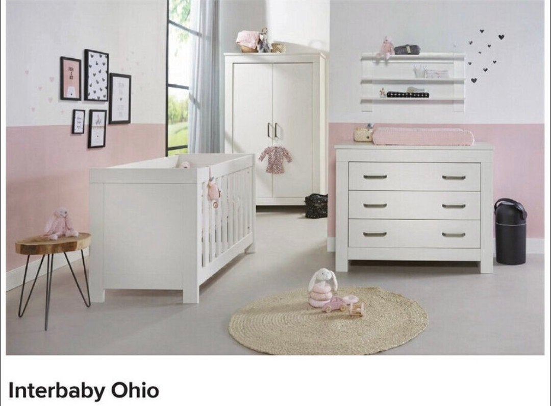 Complete 3-delige  babykamer Interbaby Ohio, Ophalen, Zo goed als nieuw, Jongetje of Meisje