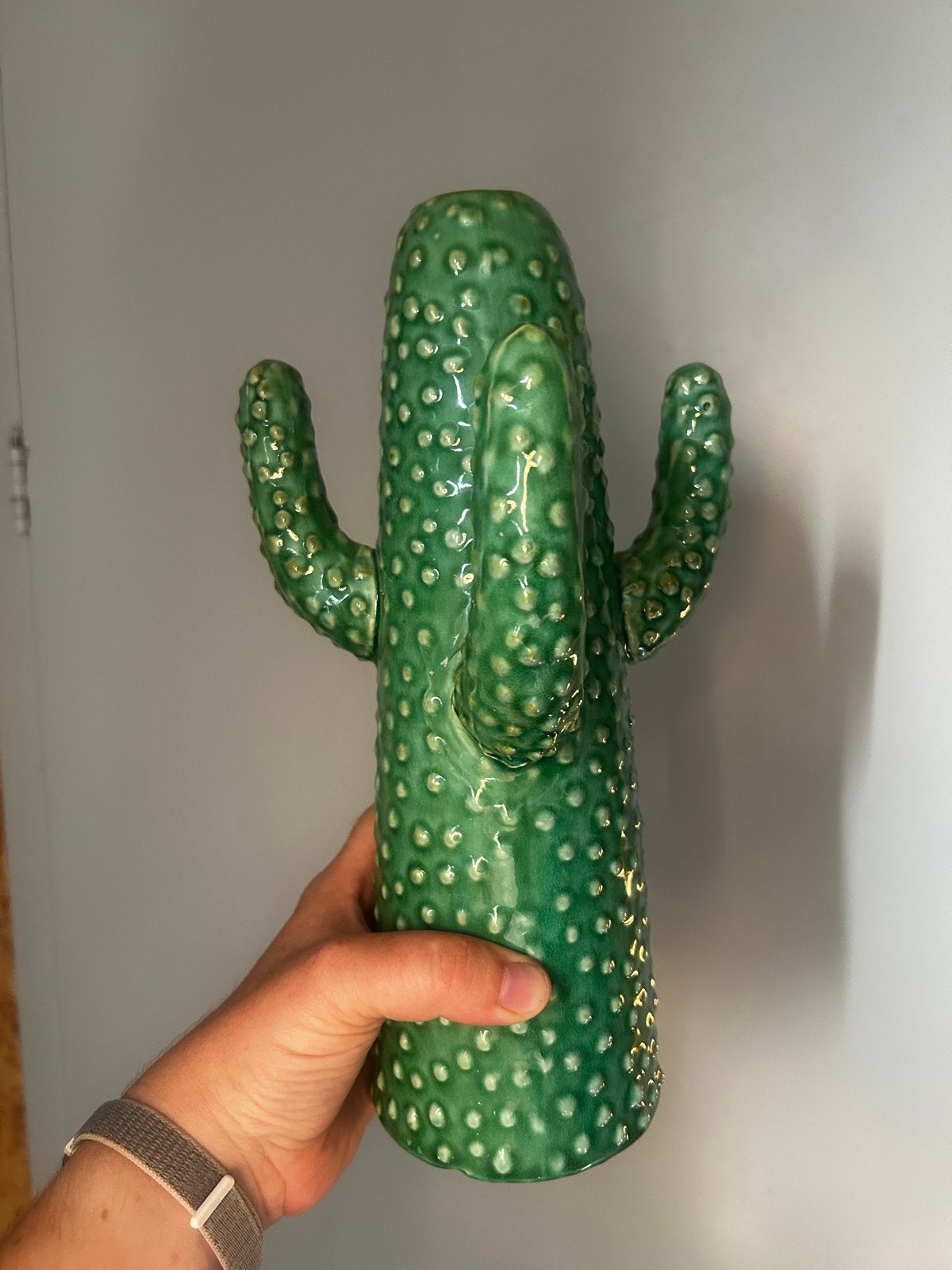 Serax Cactus Vaas - Groen Keramiek, 29 cm, Ophalen of Verzenden, Zo goed als nieuw, Groen
