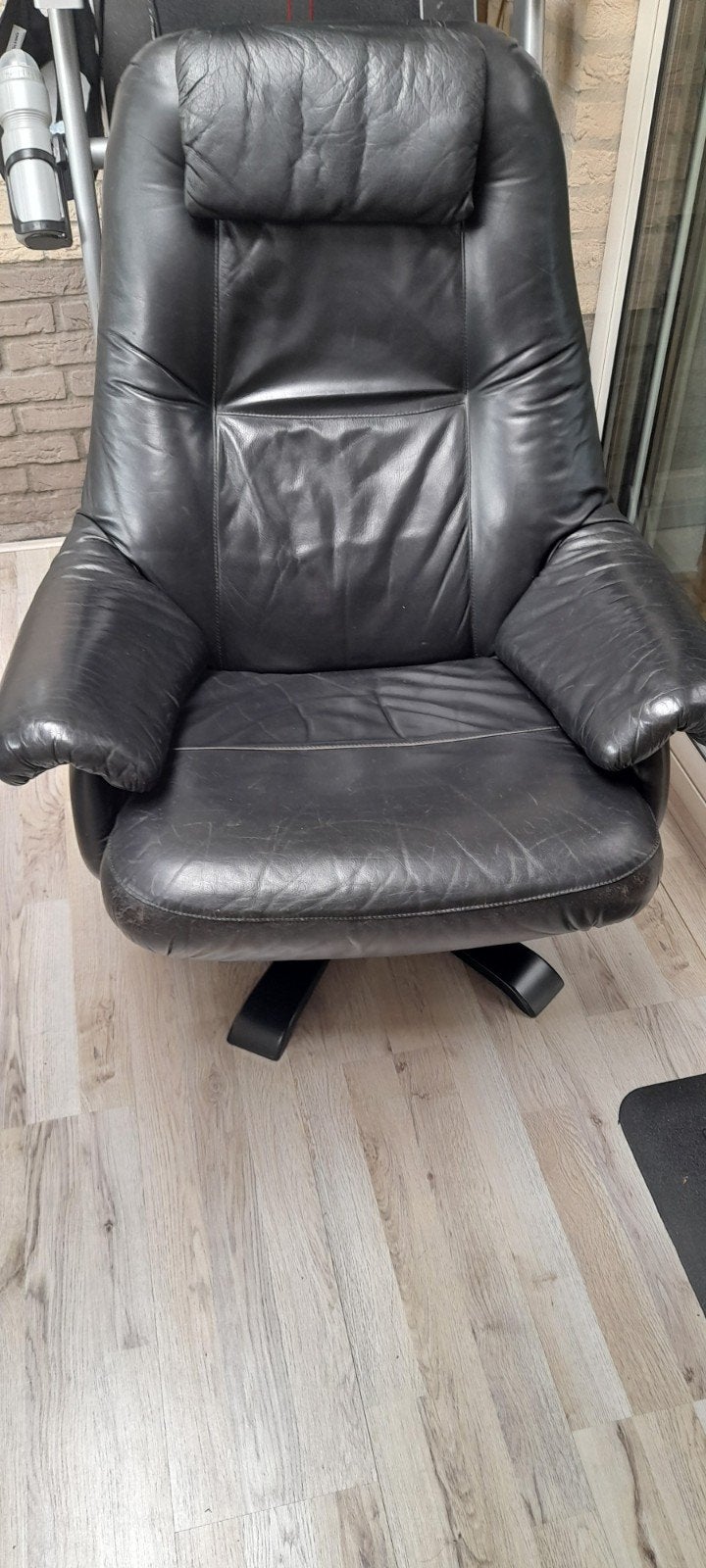 lederen stoel, Huis en Inrichting, Fauteuils, Ophalen, 75 tot 100 cm, 50 tot 75 cm