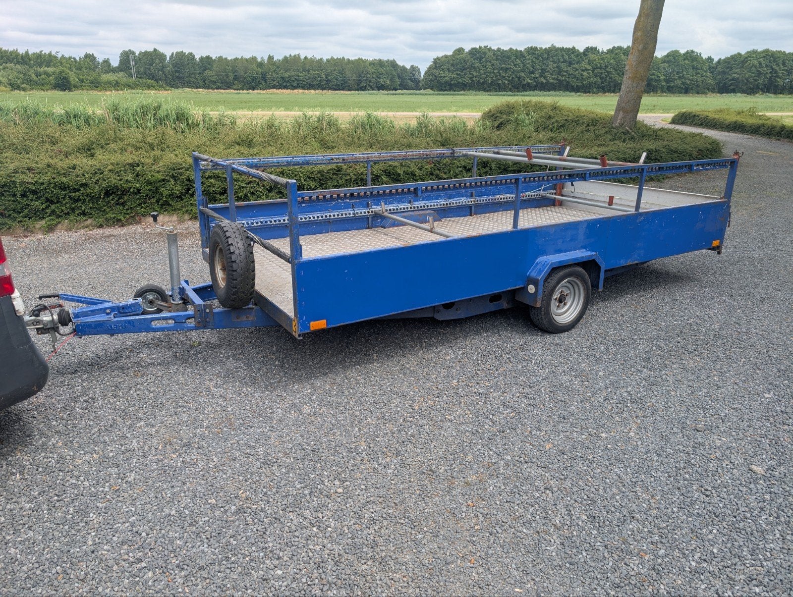 Aanhangwagen Plateauwagen 4.1x 2.0 meter, Fietsenaanhanger, Auto diversen, Ophalen, Zo goed als nieuw