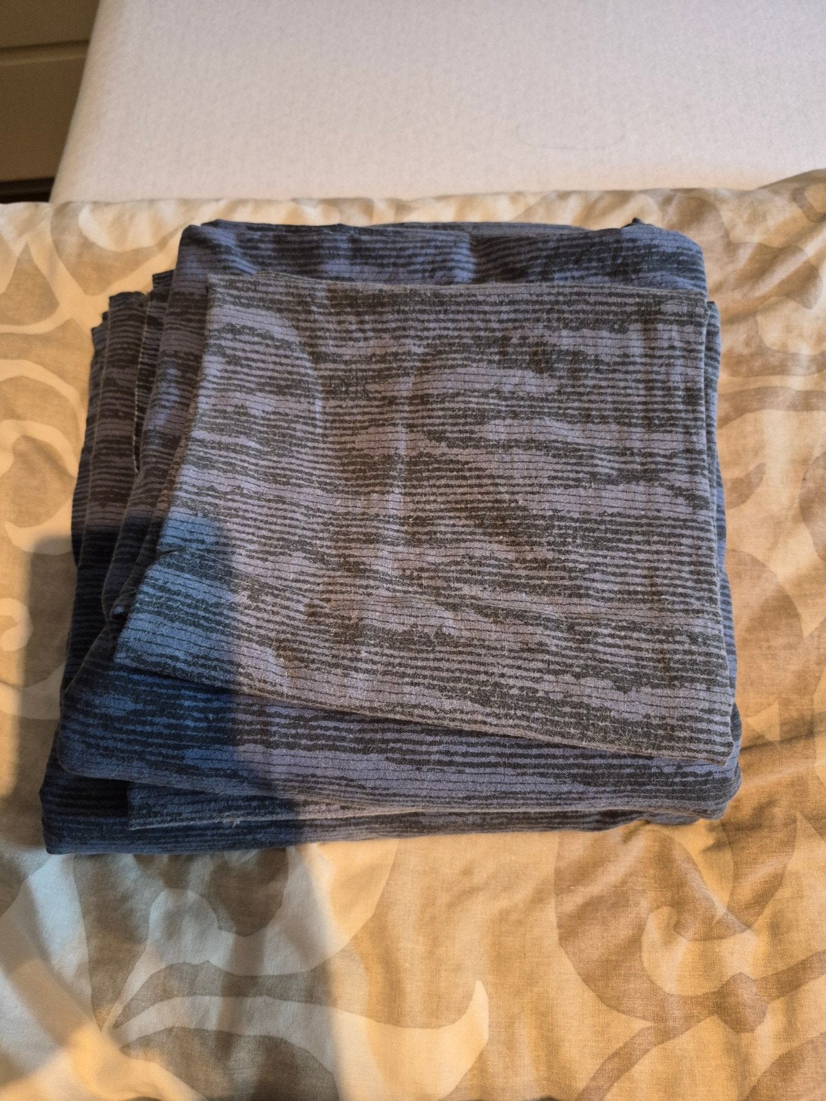Blauw gestreept dekbedovertrek 140 cm bij 200 cm, Ophalen, Gebruikt, Overige merken, Dekbedovertrek