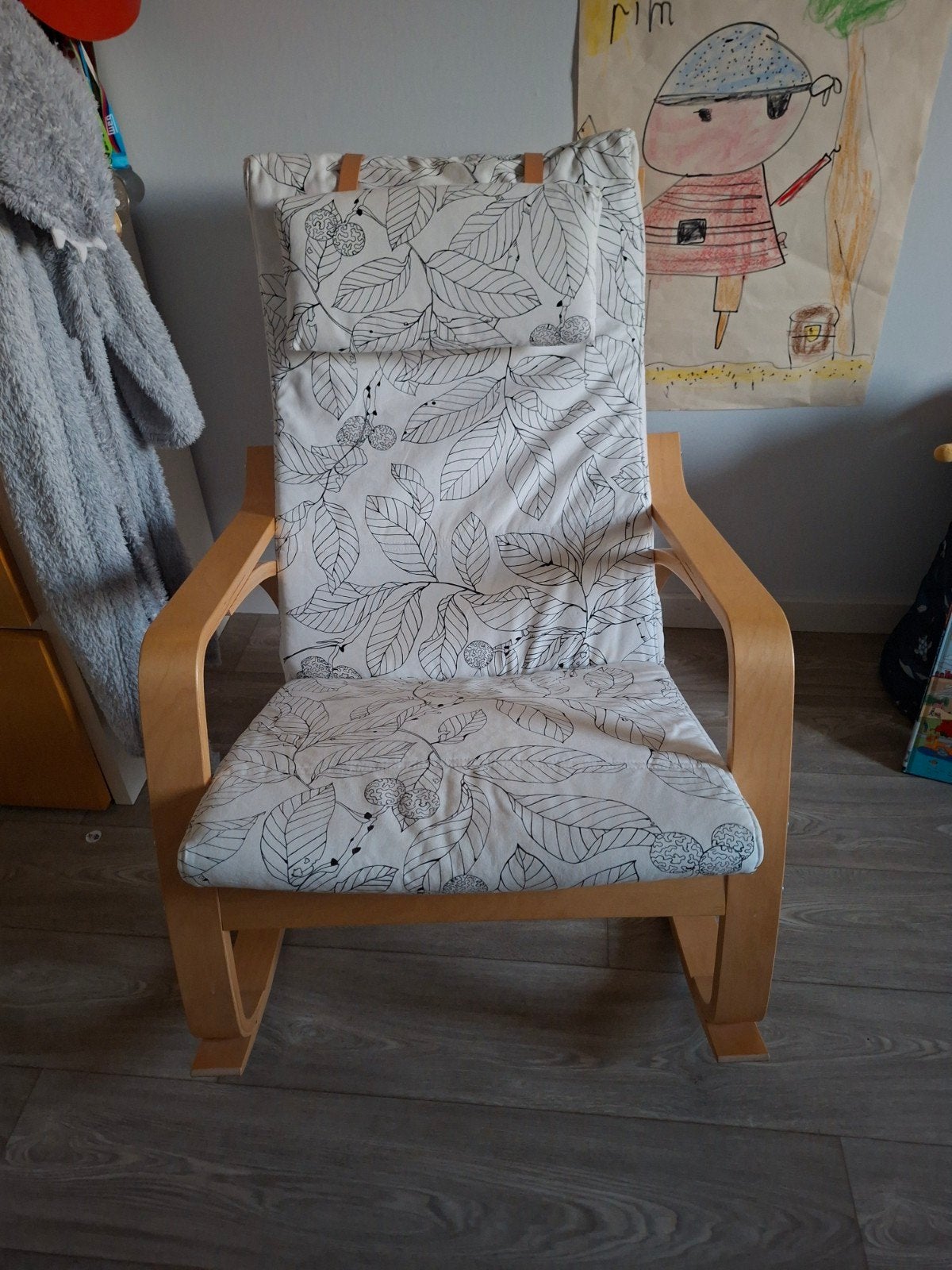 IKEA Poäng schommelstoel, Ophalen, Wit, Zo goed als nieuw, Stof