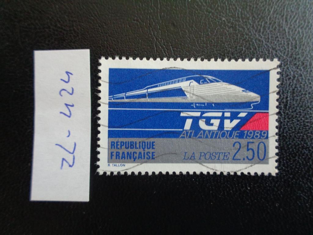 frankrijk - tgv trein 1989 (zl-424), Ophalen of Verzenden, Gestempeld