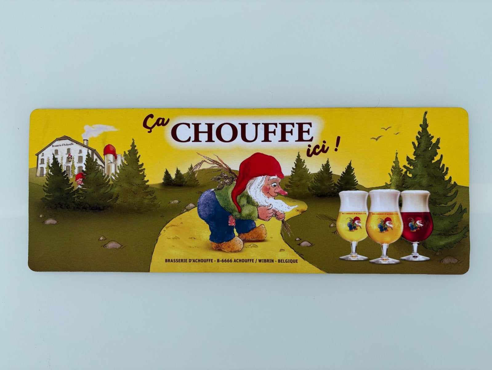 Vintage La Chouffe bierviltje / boekenlegger, Verzamelen, Ophalen of Verzenden, Gebruikt