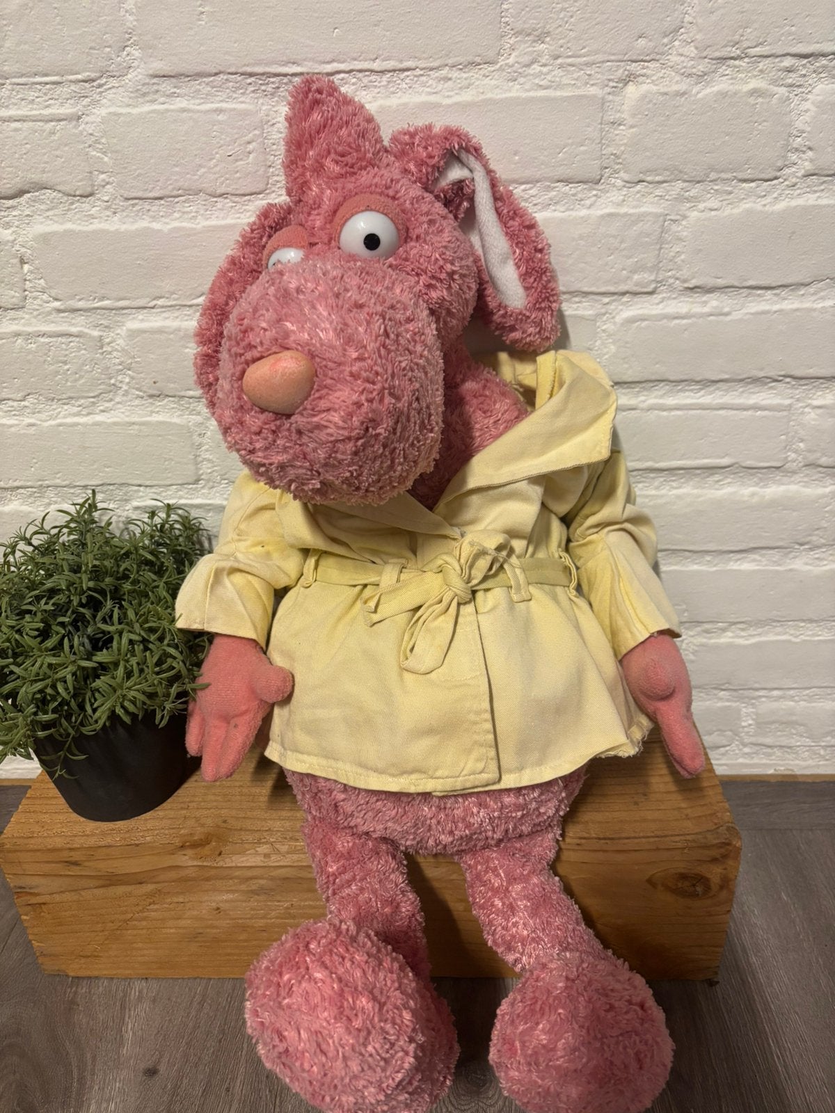 Rose knuffel van Ad Normaal 60 cm creatie Toon van Driel, Gebruikt, Overige karakters, Konijn, Ophalen of Verzenden