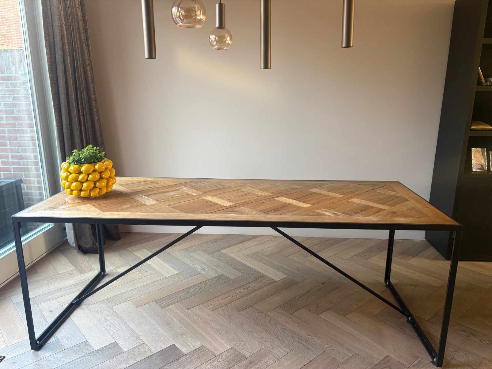 Lifestyle eettafel, Ophalen, Eikenhout, 200 cm of meer, 50 tot 100 cm
