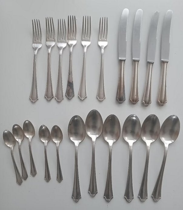 Jaren 50/60 vintage verzilverd bestek, Antiek en Kunst, Verzenden