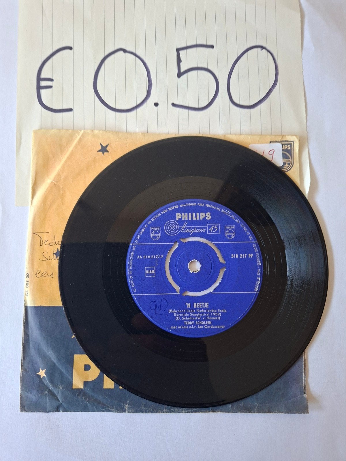 Teddy Scholten, Ophalen of Verzenden, Gebruikt, 7 inch, Levenslied of Smartlap