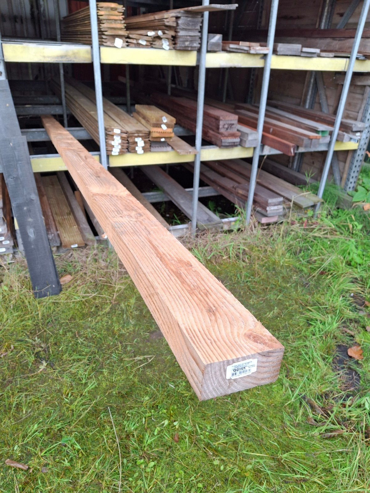 Onbehandeld Douglas Balk 5x10x400cm, Ophalen, Nieuw, Hardhout, 250 cm of meer
