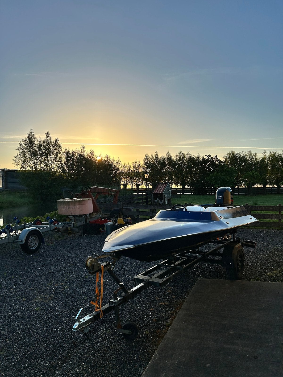 Piranha t2 racer met yamaha 60pk, Watersport en Boten, Speedboten, Ophalen, Viertaktmotor, 70 tot 120 pk, Zo goed als nieuw