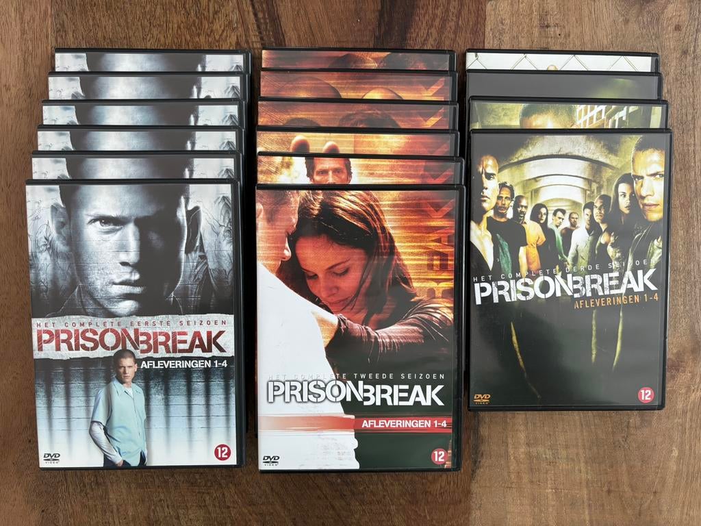Prison Break Seizoen 1,2 & 3, Cd's en Dvd's, Boxset, Ophalen of Verzenden, Zo goed als nieuw, Actie en Avontuur