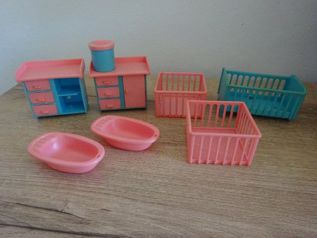 Vintage poppenhuis meubeltjes van Jean W. Germany, Verzamelen, Ophalen of Verzenden, Gebruikt, Poppenhuis