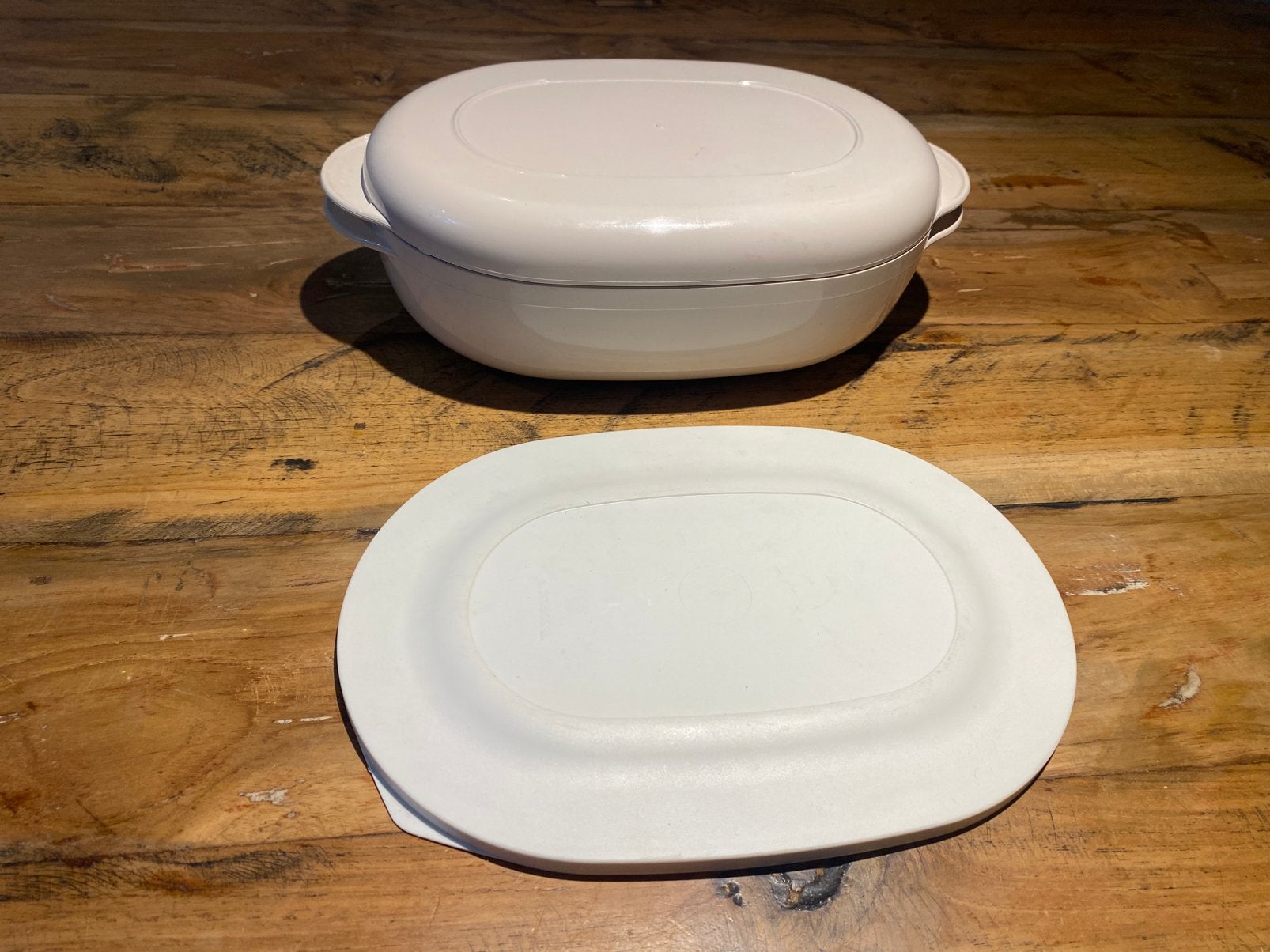 Tupperware microplus 1,5 liter, Ophalen of Verzenden, Crème, Beker of Kan