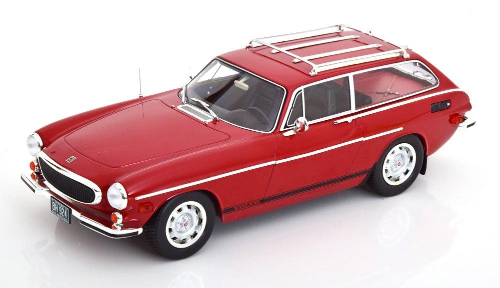 Volvo P1800 ES 1972 (US Version) “Dakdrager” Rood 1-18 Norev, Hobby en Vrije tijd, Modelauto's | 1:18, Auto, Norev, Ophalen of Verzenden