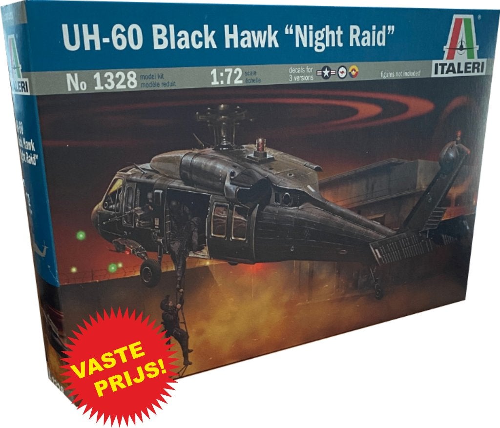 UH-60 Black Hawk “Night Raid” (Italeri 1328) 1/72, 1:72 tot 1:144, Italeri, Helikopter, Nieuw