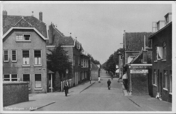Vlaardingen Afrol 1955 met muurreclame van Lorenzini, Verzenden, 1940 tot 1960, Gelopen, Zuid-Holland