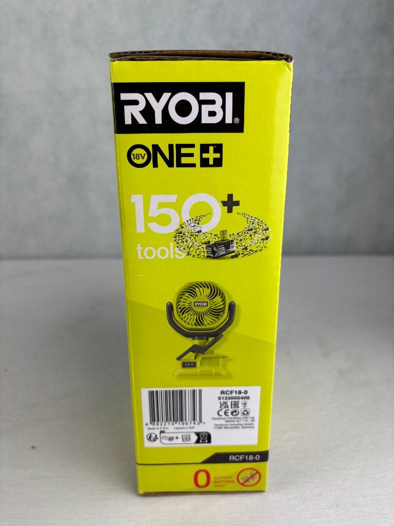 RYOBI ONE+ RCF18-0 18V Klemventilator, Echtronic Industries GmbH, Nieuw, Ophalen of Verzenden, Max-Eyth-Straße 10 71364 Winnenden