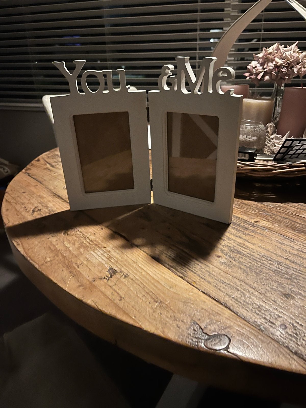 Fotolijstje 'You & Me' - Wit, voor 2 foto's, Ophalen of Verzenden, Zo goed als nieuw, Fotolijst, Wit