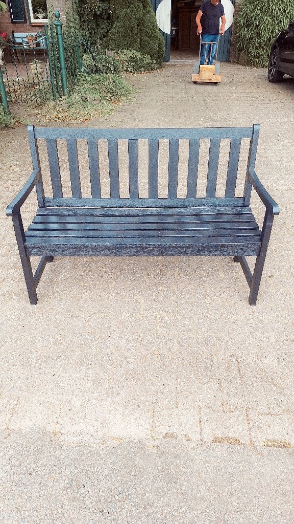 Teakhouten tuinbank, Tuin en Terras, Ophalen, Zo goed als nieuw, Teakhout