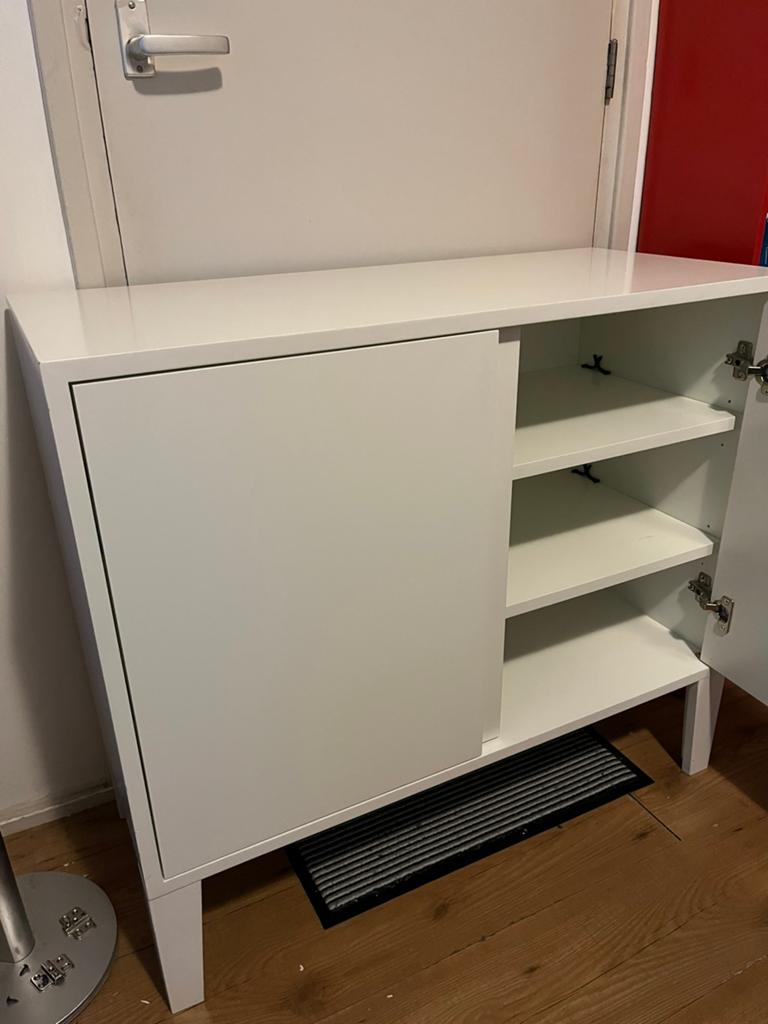 Westwing Elona wit houten dressoir / wit kastje, Huis en Inrichting, Kasten | Dressoirs, Ophalen, Zo goed als nieuw, 25 tot 50 cm