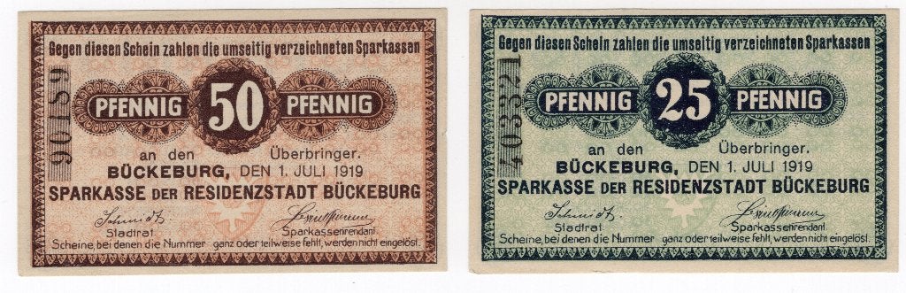 Duitsland noodgeld serie Buckeburg 1919, Verzenden, Duitsland
