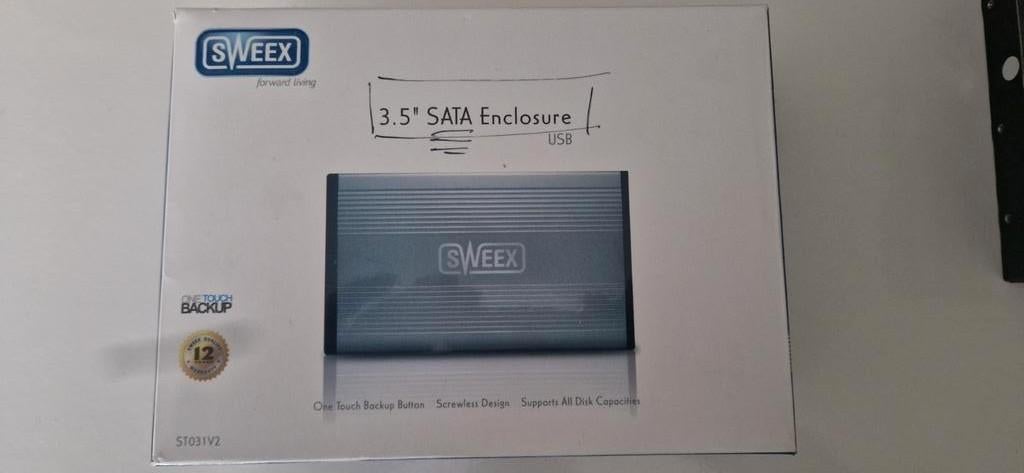 Sweex Externe 3.5" SATA USB 2.0 Harde Schijf Behuizing, Computers en Software, Harde schijven, Gebruikt, Desktop, Extern, HDD